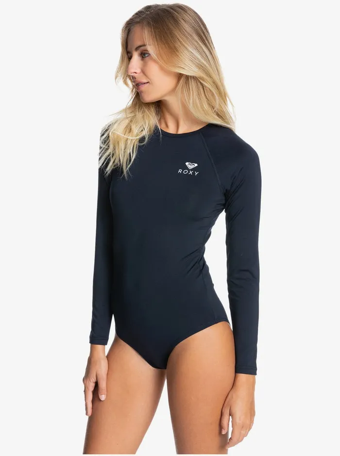 Roxy One Pieces Essentials Long Sleeve OnePiece Swimsuit Anthracite 8211 Womens