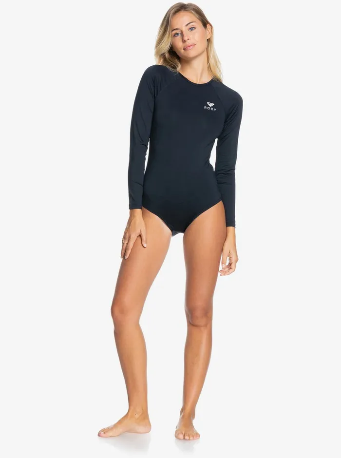Roxy One Pieces Essentials Long Sleeve OnePiece Swimsuit Anthracite 8211 Womens