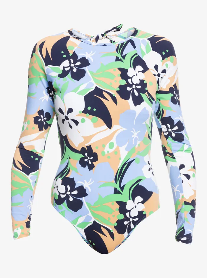Roxy One Pieces Fashion Long Sleeve Swimsuit Vintage Indigo Archive Roxy 8211 Womens
