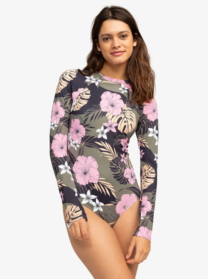 Roxy One Pieces Pro The Overhead LongSleeve Swimsuit Anthracite Classic Pro Surf 8211 Womens