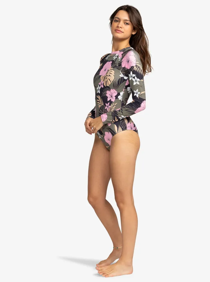 Roxy One Pieces Pro The Overhead LongSleeve Swimsuit Anthracite Classic Pro Surf 8211 Womens