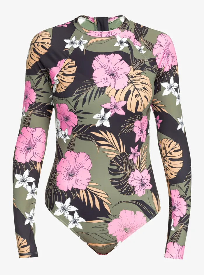 Roxy One Pieces Pro The Overhead LongSleeve Swimsuit Anthracite Classic Pro Surf 8211 Womens