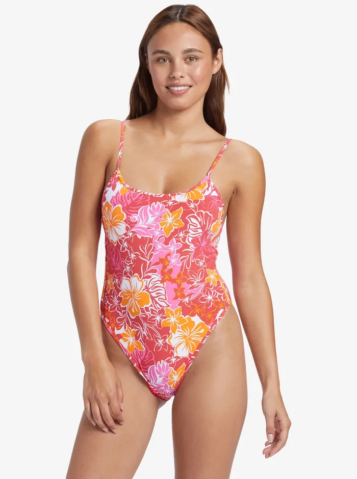 Roxy One Pieces Sea Spray OnePiece Swimsuit Hilo Hibiscus 8211 Small 8211 Womens Roxy One Pieces Sea Spray OnePiece Swimsuit Hilo Hibiscus 8211 Small 8211 Womens