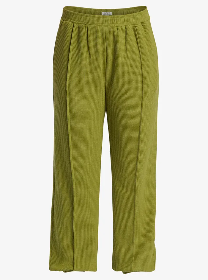 Roxy Pants and Jeans Chloe Kim Off Duty Waffle Sweatpants Iguana 8211 Womens