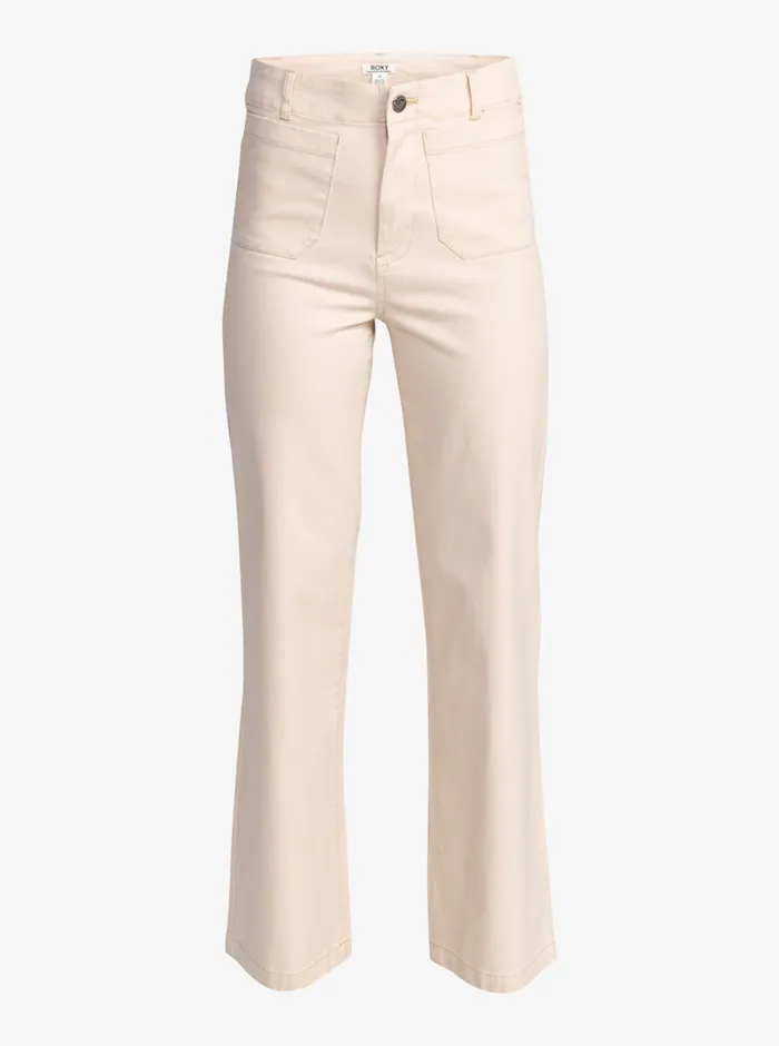 Roxy Pants and Jeans Coastal Cruiser Wide Leg Pants Tapioca 8211 Womens