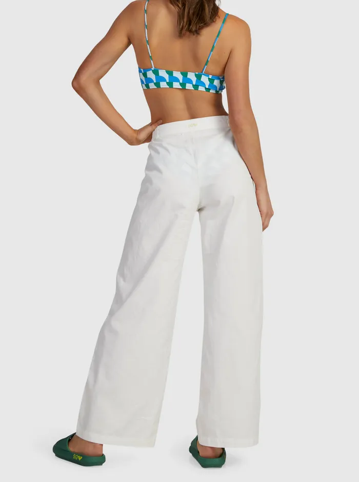 Roxy Pants and Jeans Comfy Palazzo Pants Blanc De Blanc 8211 Womens