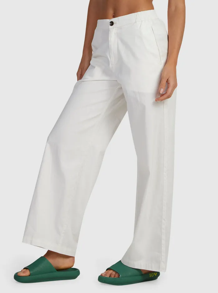 Roxy Pants and Jeans Comfy Palazzo Pants Blanc De Blanc 8211 Womens