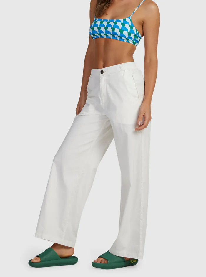 Roxy Pants and Jeans Comfy Palazzo Pants Blanc De Blanc 8211 Womens