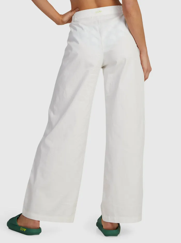 Roxy Pants and Jeans Comfy Palazzo Pants Blanc De Blanc 8211 Womens