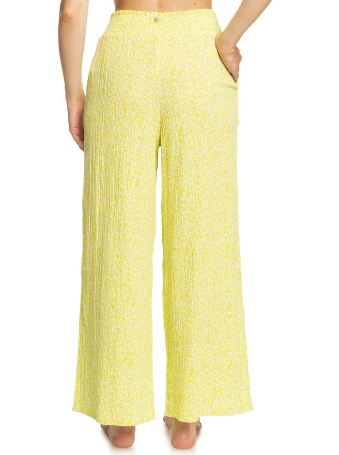 Roxy Pants and Jeans Drift Away Beach Pants Daiquiri Green Sea Spray 8211 Womens