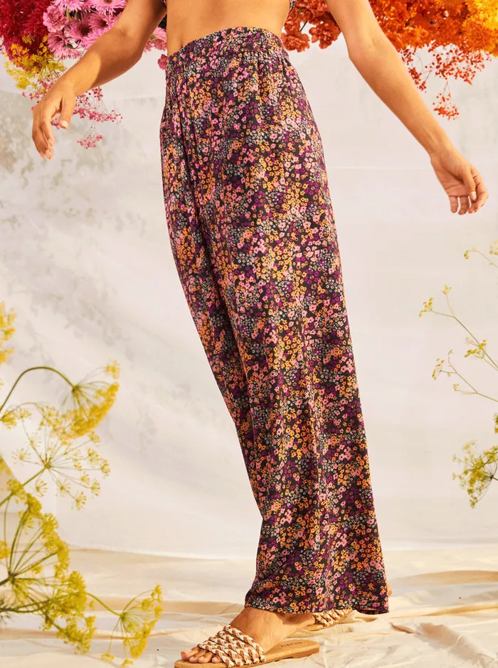 Roxy Pants and Jeans Forever And A Day Lightweight Pants Anthracite Floral Daze 8211 Womens