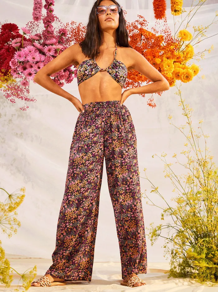 Roxy Pants and Jeans Forever And A Day Lightweight Pants Anthracite Floral Daze 8211 Womens