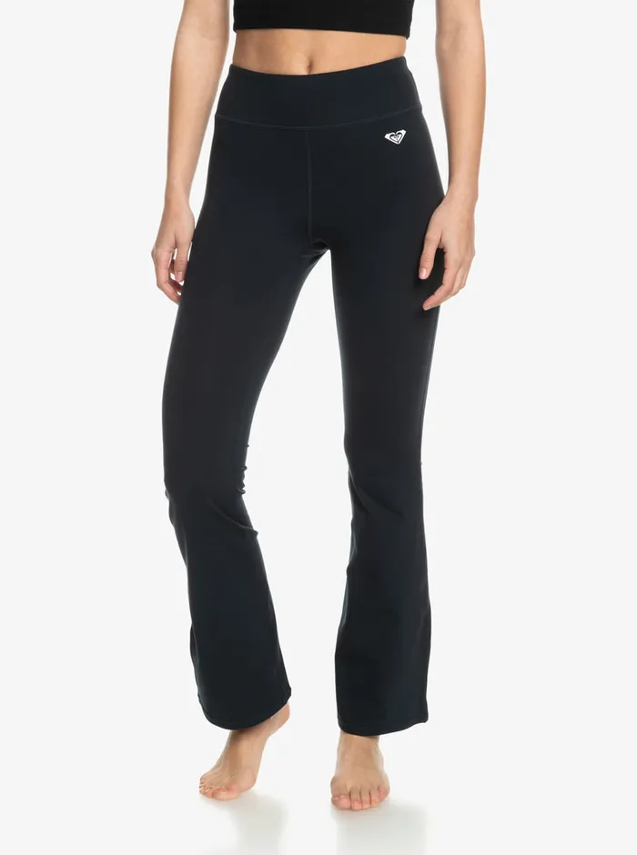 Roxy Pants and Jeans Heart Into It Flared Leggings Anthracite 8211 Womens