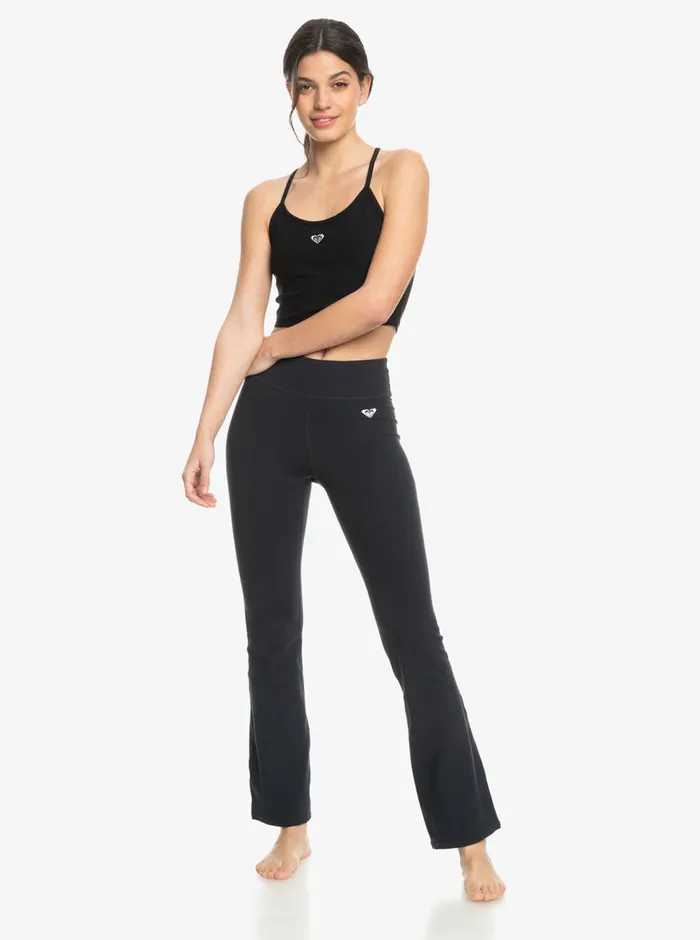 Roxy Pants and Jeans Heart Into It Flared Leggings Anthracite 8211 Womens