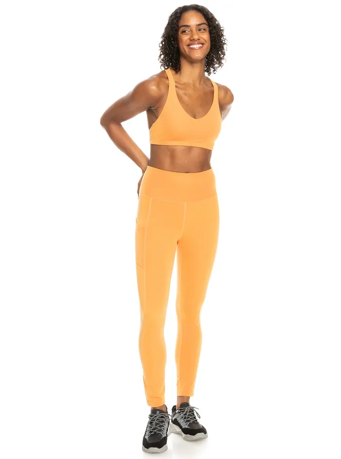 Roxy Pants and Jeans Heart Into It Technical Leggings Mock Orange 8211 Womens