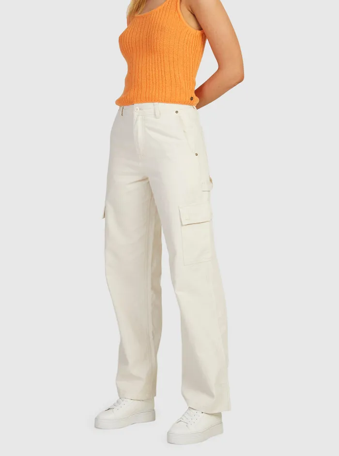 Roxy Pants and Jeans Lefty Cargo Trousers Natural 8211 Womens