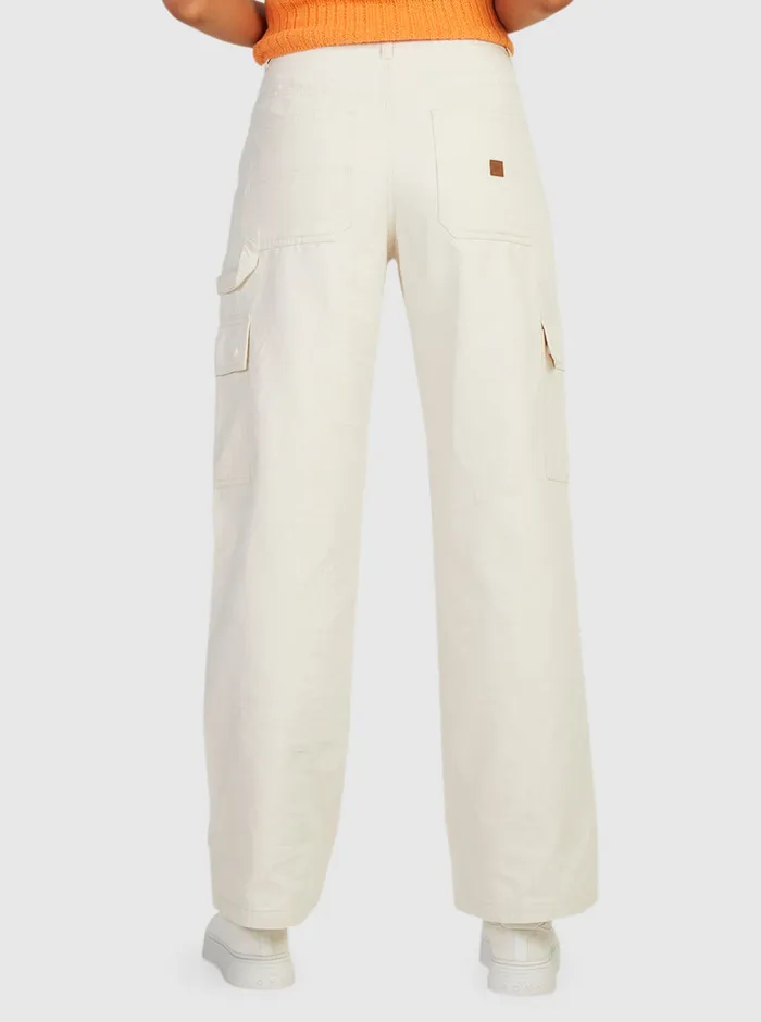 Roxy Pants and Jeans Lefty Cargo Trousers Natural 8211 Womens