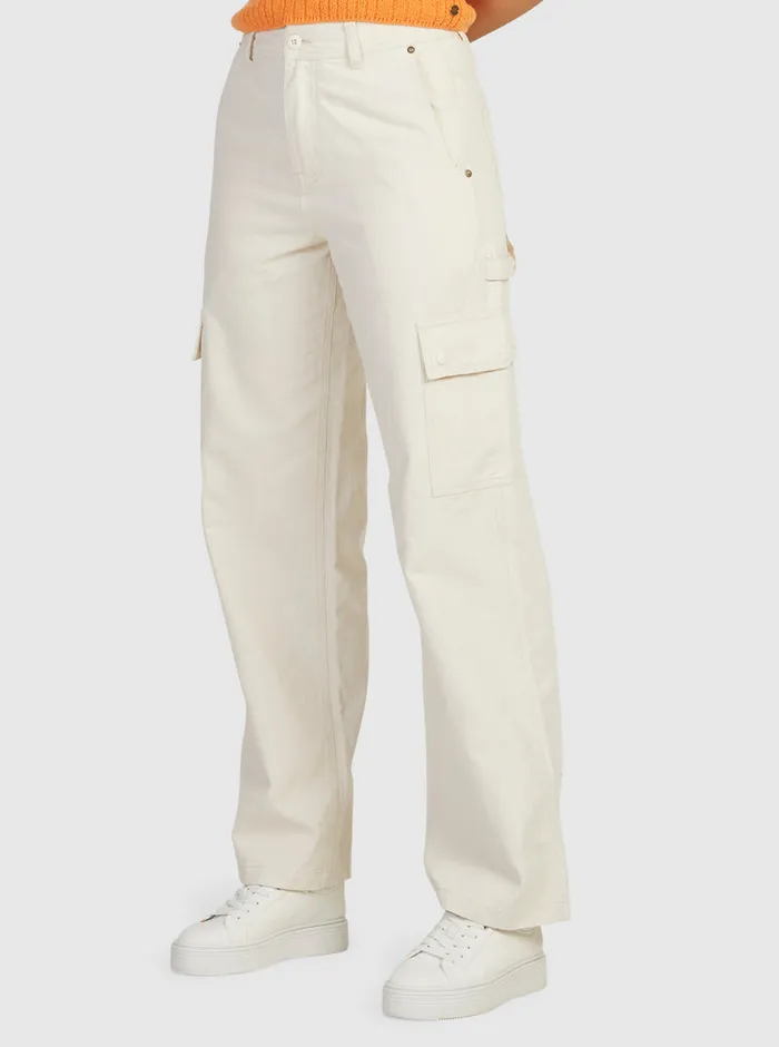 Roxy Pants and Jeans Lefty Cargo Trousers Natural 8211 Womens