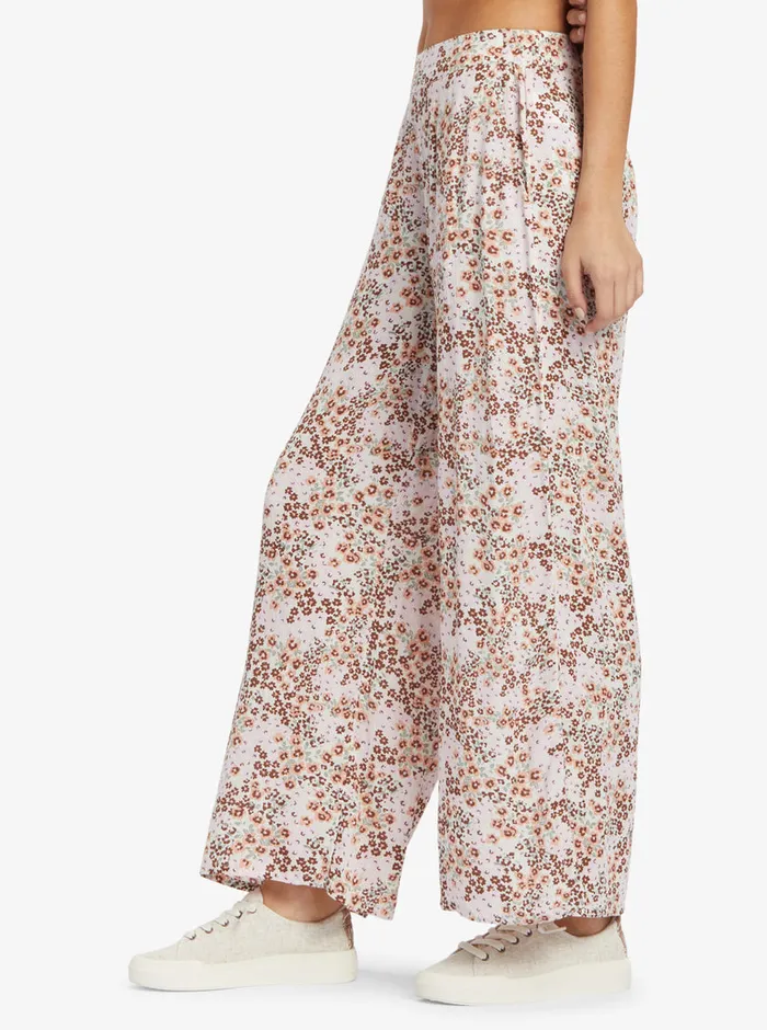 Roxy Pants and Jeans Midnight Avenue Pants Wild Fields Floral Warm Taupe 8211 Womens