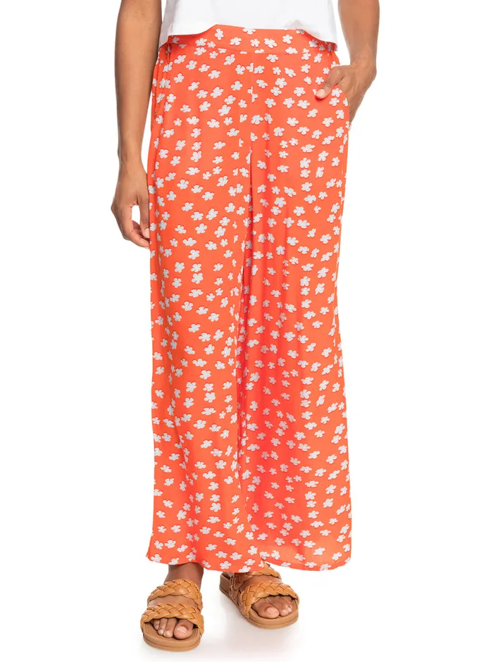 Roxy Pants and Jeans Midnight New Avenue Wide Leg Trousers Tiger Lily Flower Rain 8211 Womens Roxy Pants and Jeans Midnight New Avenue Wide Leg Trousers Tiger Lily Flower Rain 8211 Womens