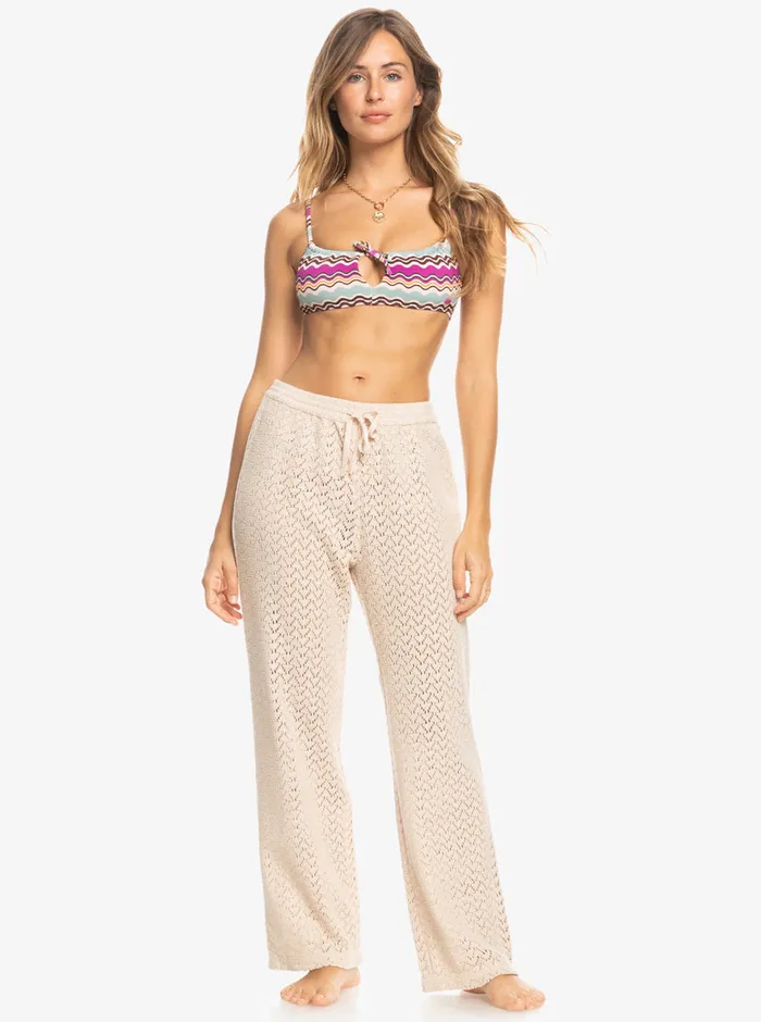 Roxy Pants and Jeans Mood Moving Beach Trousers Tapioca 8211 Womens