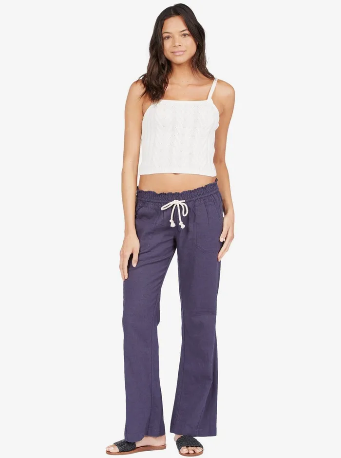 Roxy Pants and Jeans Oceanside Flared Pants Mood Indigo 8211 Womens