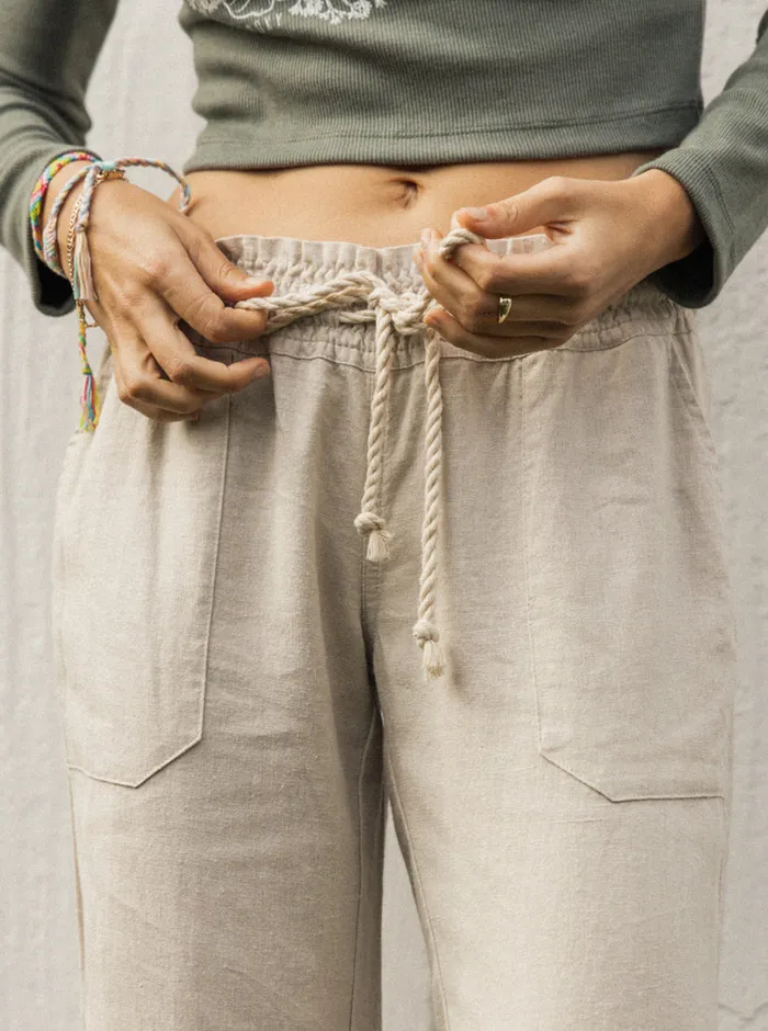 Roxy Pants and Jeans Oceanside Flared Pants Stone 8211 Womens