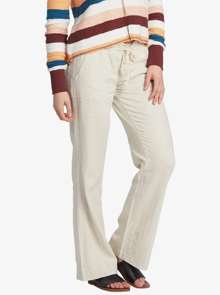 Roxy Pants and Jeans Oceanside Flared Pants Stone 8211 Womens