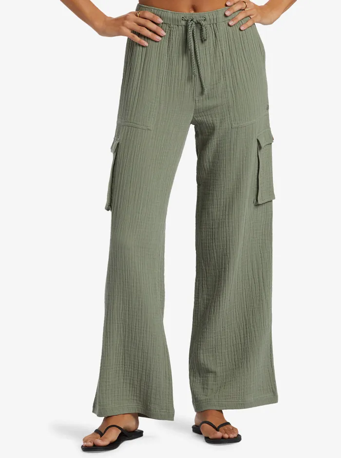 Roxy Pants and Jeans Precious HighWaist Solid Cargo Pants Agave Green 8211 Womens Roxy Pants and Jeans Precious HighWaist Solid Cargo Pants Agave Green 8211 Womens