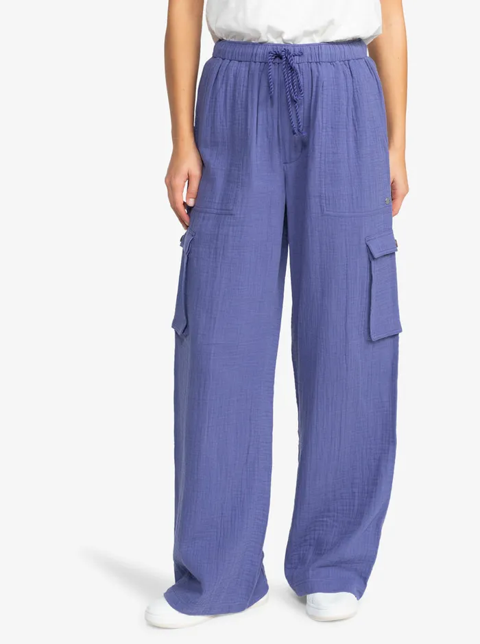 Roxy Pants and Jeans Precious HighWaist Solid Cargo Pants Marlin 8211 Womens