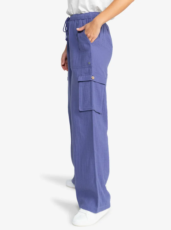 Roxy Pants and Jeans Precious HighWaist Solid Cargo Pants Marlin 8211 Womens