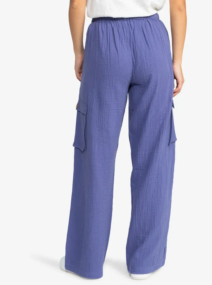 Roxy Pants and Jeans Precious HighWaist Solid Cargo Pants Marlin 8211 Womens