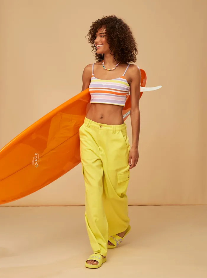 Roxy Pants and Jeans SurfKindKate Cargo Pants Yellow Plum 8211 Womens