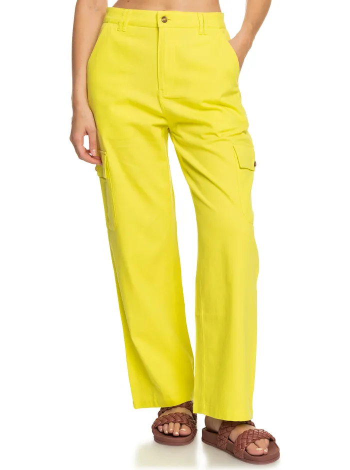 Roxy Pants and Jeans SurfKindKate Cargo Pants Yellow Plum 8211 Womens