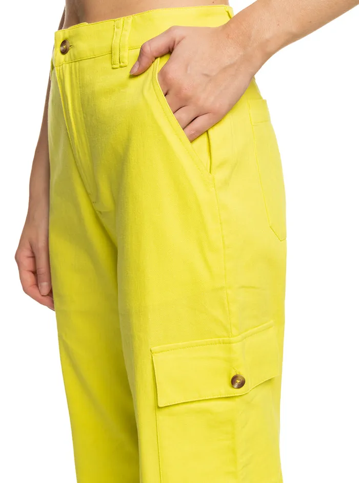 Roxy Pants and Jeans SurfKindKate Cargo Pants Yellow Plum 8211 Womens