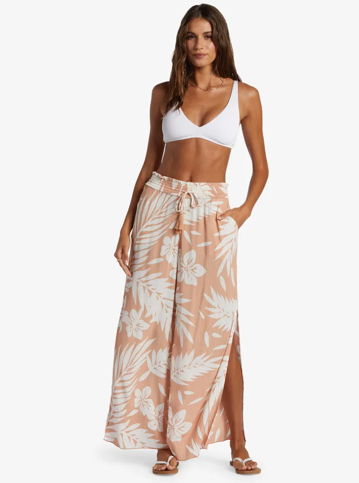 Roxy Pants and Jeans Tropical Rhythm Beach Pants Cafe Creme Palmeria 8211 Womens