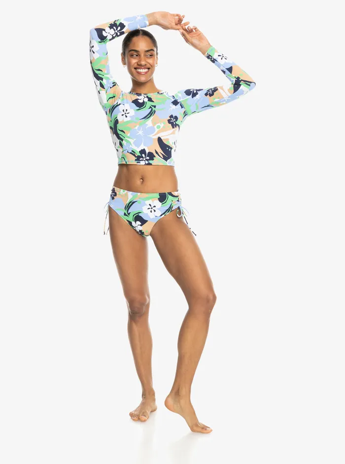 Roxy Rashguards Cropped Long Sleeve Rashguard Vintage Indigo Archive Roxy 8211 Womens