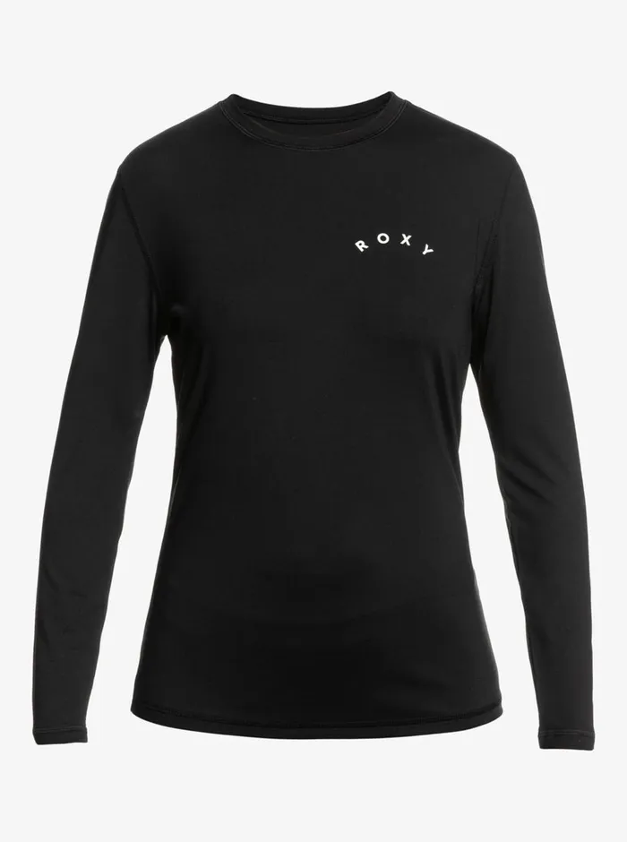 Roxy Rashguards Enjoy Waves Long Sleeve UPF 50 Rashguard Anthracite 8211 Womens