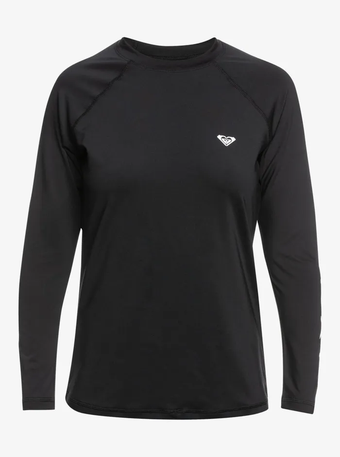 Roxy Rashguards Essentials Long Sleeve Rashguard Anthracite 8211 Womens