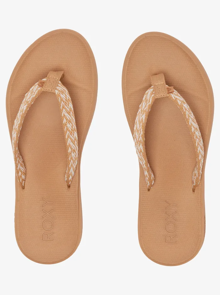 Roxy Sandals Clemente FlipFlops Natural 8211 Womens