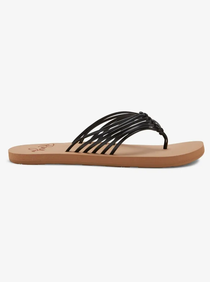 Roxy Sandals Jasmine FlipFlops Black 8211 Womens