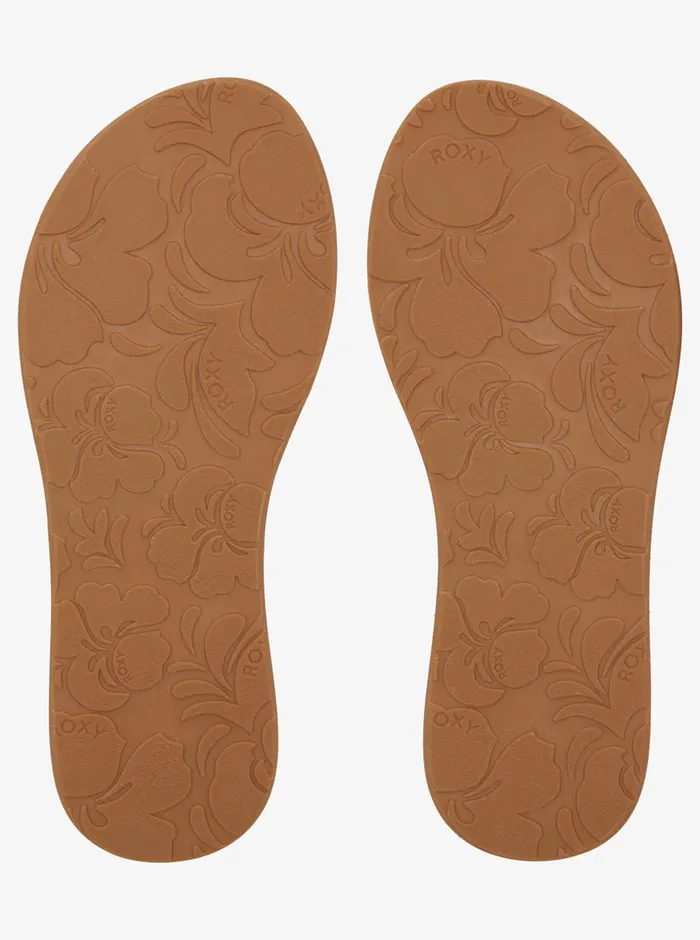 Roxy Sandals Porto Motif FlipFlops Tan 8211 Womens