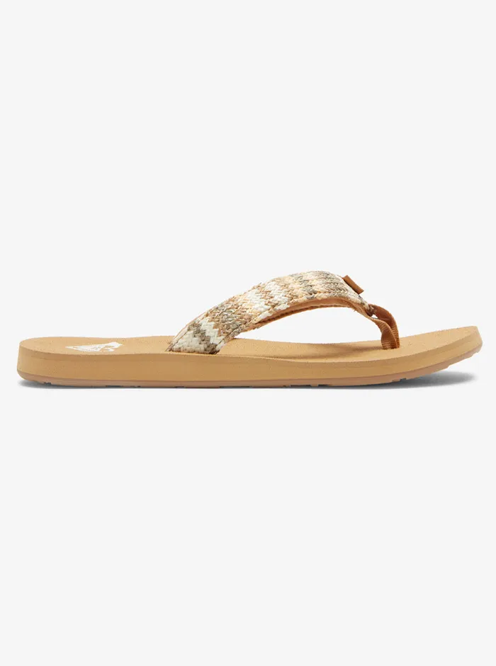 Roxy Sandals Porto Raffia FlipFlops Fall Leaf Multi 8211 Womens
