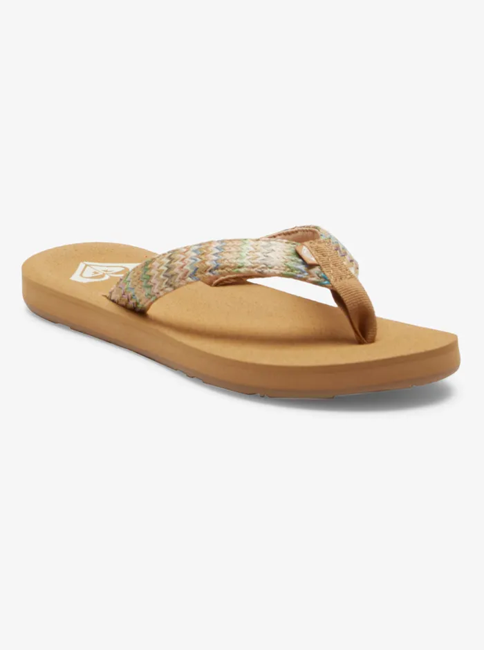 Roxy Sandals Porto Raffia II FlipFlops Multiolive 8211 Womens