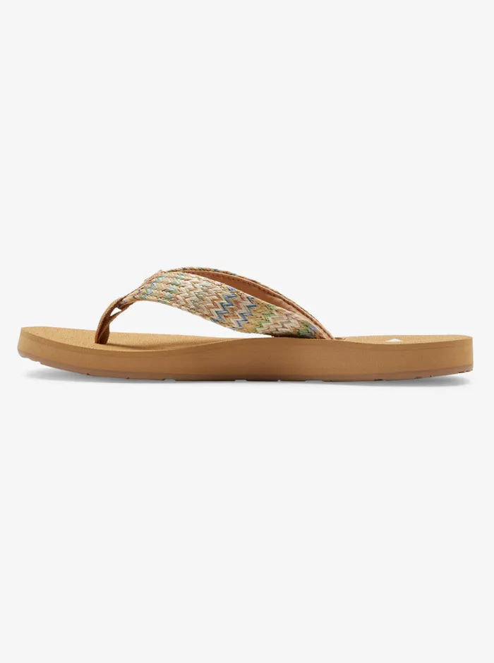 Roxy Sandals Porto Raffia II FlipFlops Multiolive 8211 Womens