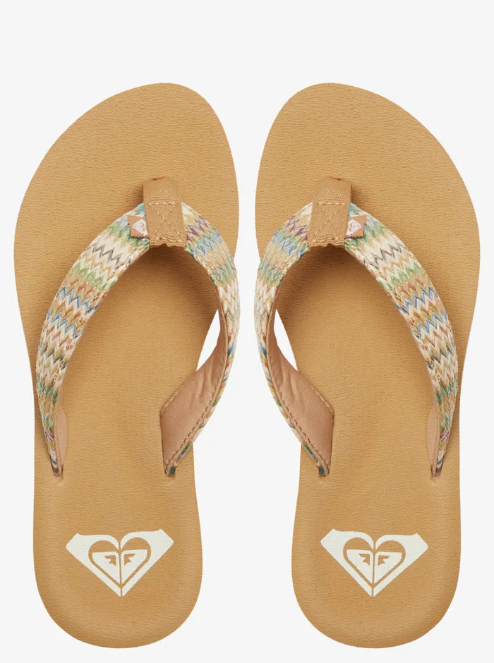 Roxy Sandals Porto Raffia II FlipFlops Multiolive 8211 Womens