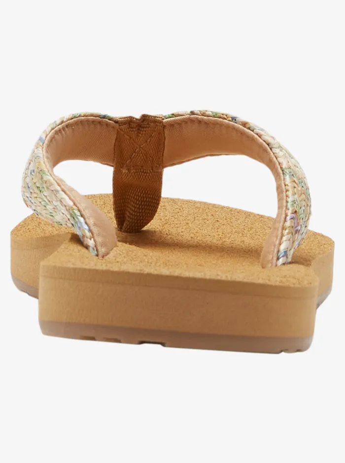 Roxy Sandals Porto Raffia II FlipFlops Multiolive 8211 Womens