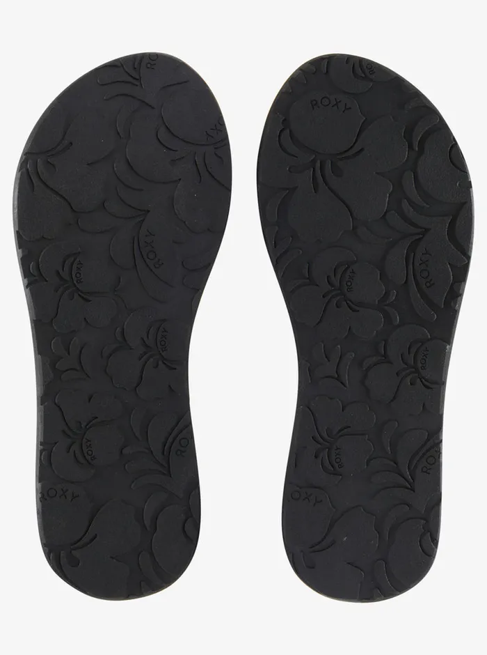Roxy Sandals Porto Slide Slider Sandals Blackwhite 8211 Womens