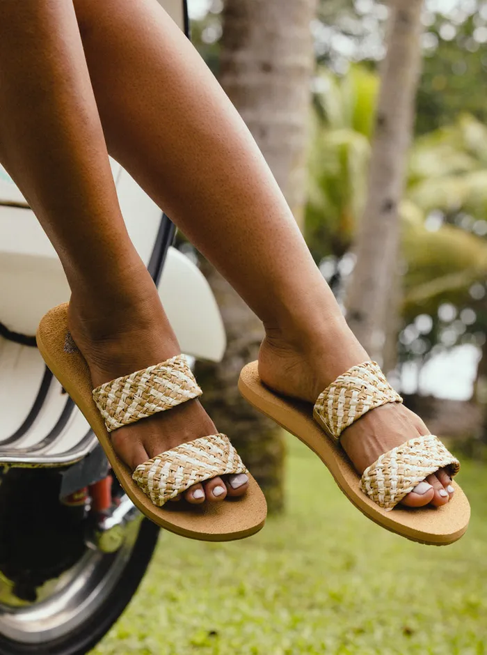 Roxy Sandals Porto Slide Slider Sandals Natural 8211 Womens