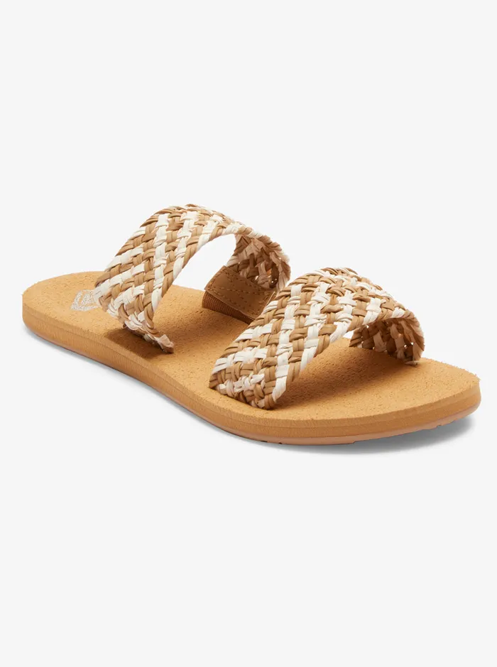 Roxy Sandals Porto Slide Slider Sandals Natural 8211 Womens